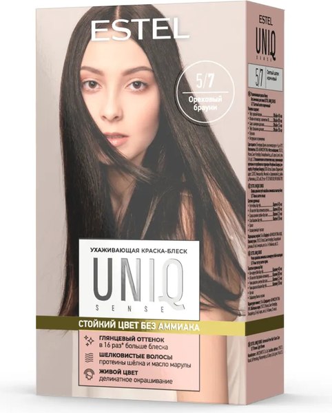 Крем-краска для волос Estel Uniq Sense 5/7 (165мл, светлый шатен коричневый)