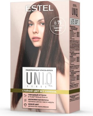 Крем-краска для волос Estel Uniq Sense 6/75 (165мл, темно-русый) - 
