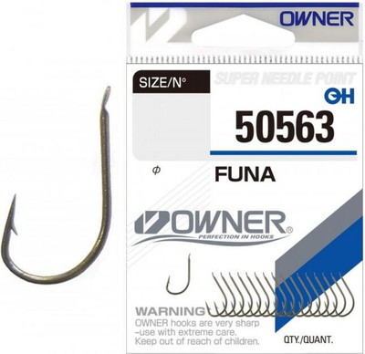 Набор крючков рыболовных Owner Funa brown №18 / 50563-18 (18шт) -