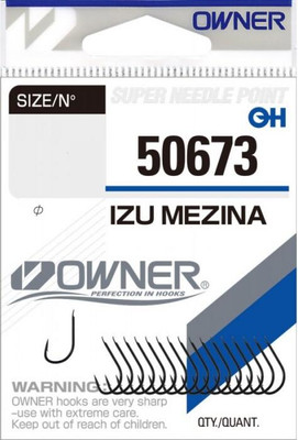 Набор крючков рыболовных Owner Izu Mezina black №9 / 50673-09 (16шт) -