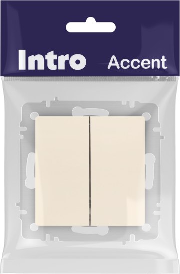 Выключатель INTRO Accent 6-107-02 / Б0063558 (слоновая кость)