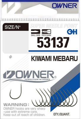Набор крючков рыболовных Owner Kiwami Mebaru green №4 / 53137-04 (10шт) -