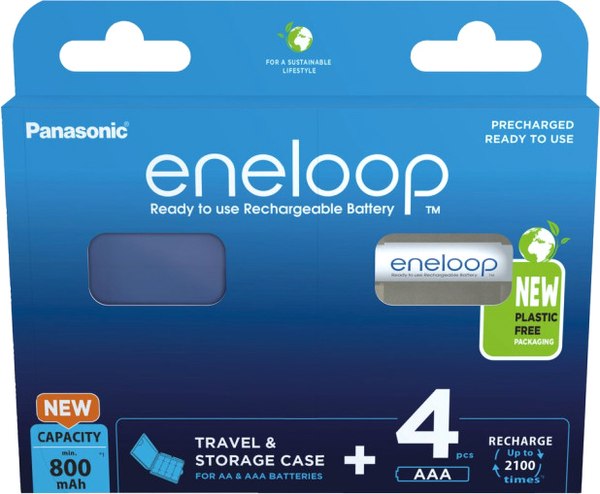 Комплект аккумуляторов Panasonic Eneloop AAA 800 / BK-4MCDEC/4BE