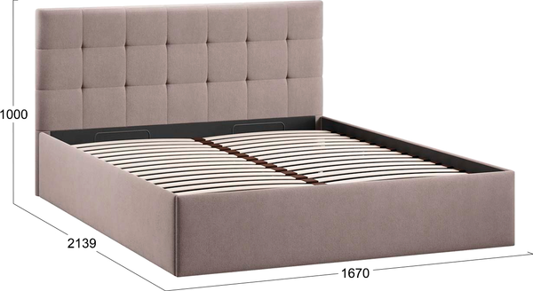 Купить Двуспальная кровать ТриЯ Джоли Универсальная с ПМ Тип 1 160x200 в Жодино
