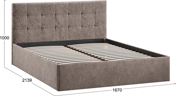 Купить Двуспальная кровать ТриЯ Джоли Универсальная с ПМ Тип 1 160x200 в Жодино