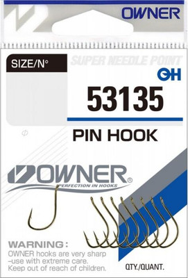 Крючок рыболовный Owner Pin Hook gold №6 / 53135-06 (8шт) - 
