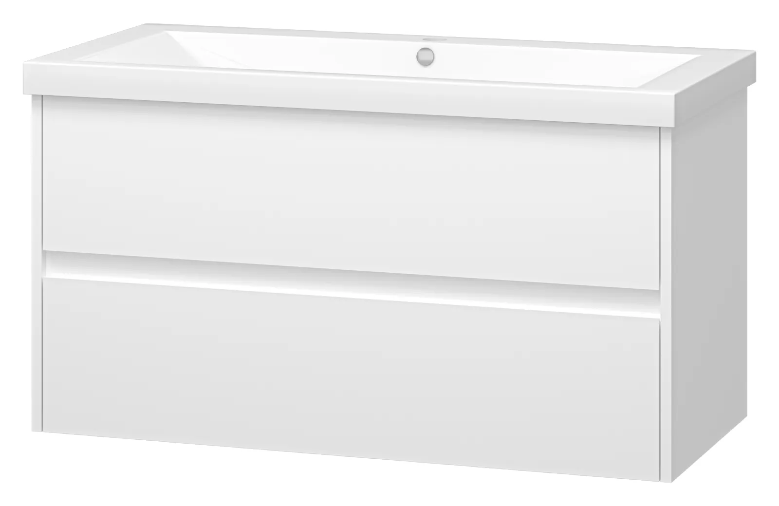 Тумба с умывальником Misty Алиса 100 / Э-Али01100-011П2Я+10.150.01000.001 (подвесная)
