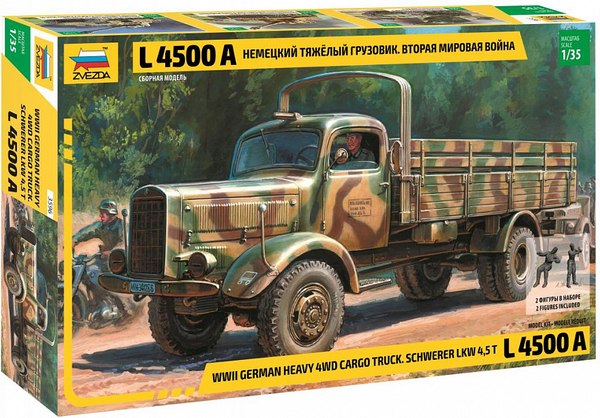 Сборная модель Звезда Немецкий тяжелый грузовик L 4500 A / 3596