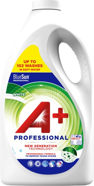 Гель для стирки A+ Professional White для белого белья (4.62л)