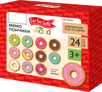 

Развивающая игра, Far far land wood Мемо Пончики / 05572