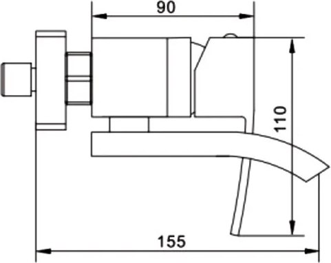 Смеситель Rose R1552F (белый/хром)