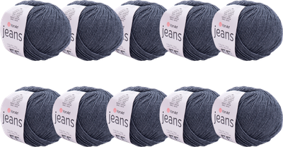 

Набор пряжи для вязания, Jeans 55% хлопок, 45% полиакрил 160м / 28