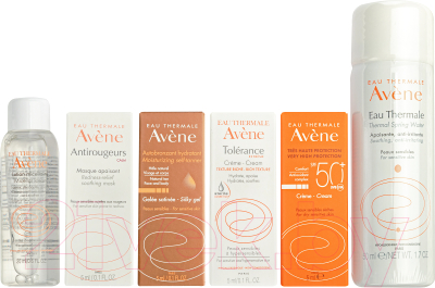 Набор косметики для лица Avene Термальная вода 50мл+5 мини-продуктов ежедневный уход