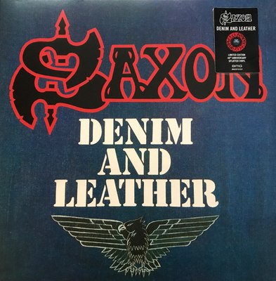 Виниловая пластинка BMG Saxon - Denim and Leather (Red with Black Splatter Vinyl) LP (4050538676686) - 