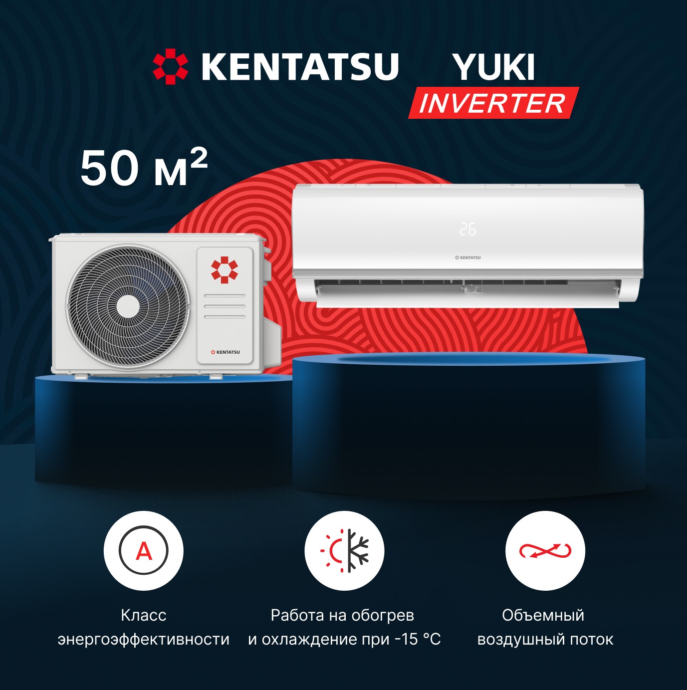 Сплит-система Kentatsu KSGYK53HZRN1 / KSRYK53HZRN1 — фото 3
