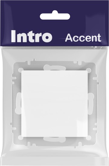 Выключатель INTRO Accent 6-109-01М / Б0063604 (белый матовый)