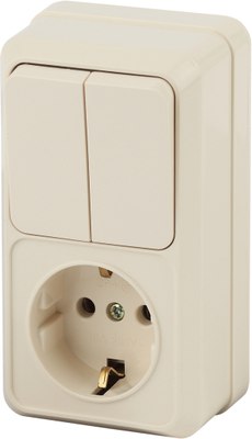 

Блок выключатель+розетка, Quadro 2-706-02 / Б0053893