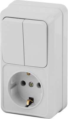 

Блок выключатель+розетка, Quadro 2-706-01 / Б0053891