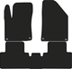Комплект ковриков для авто Alicosta 2224_1 для Geely Belgee X50 I SUV 2023-н.в. (EVA соты, черный) - 