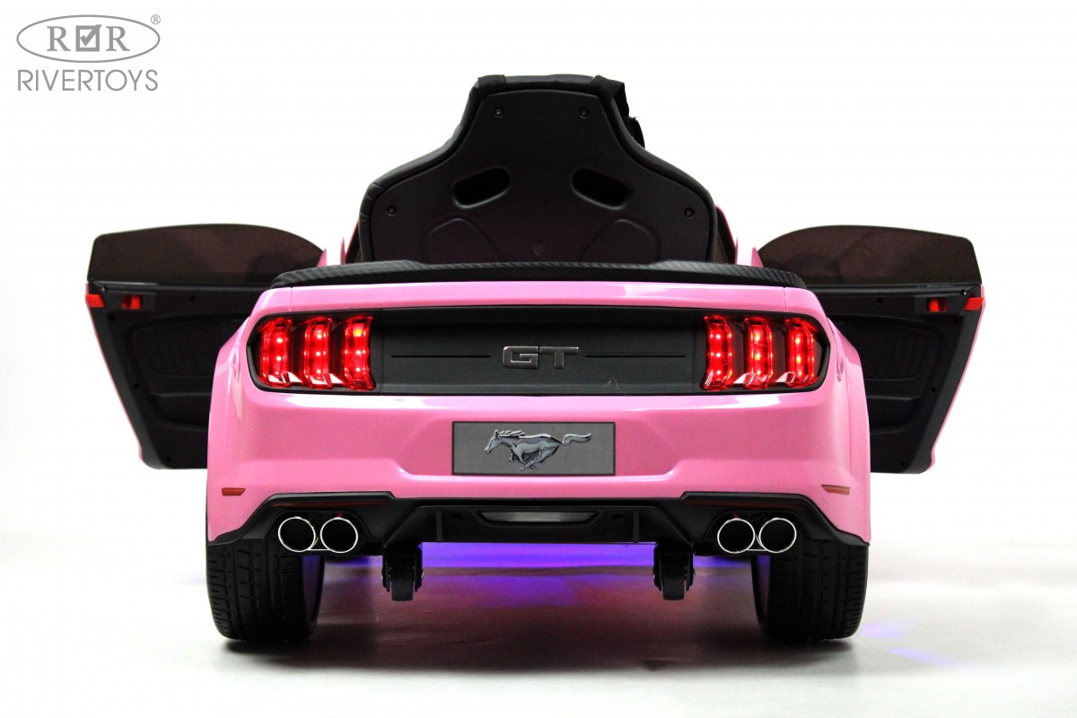 Детский автомобиль RiverToys Ford Mustang GT A222MP (розовый) — фото 6