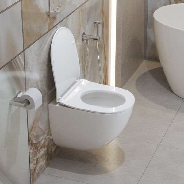 Унитаз подвесной BelBagno Amanda-Tor / BB051CH-TOR-FC/SC