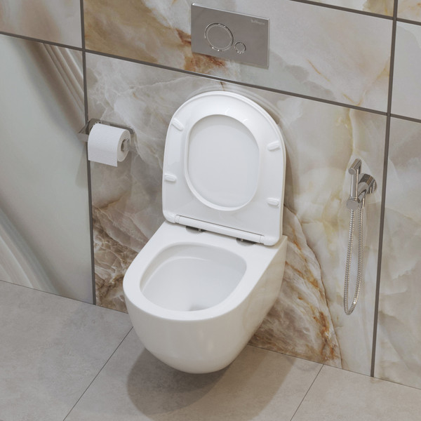 Унитаз подвесной BelBagno Amanda-Tor / BB051CH-TOR-FC/SC