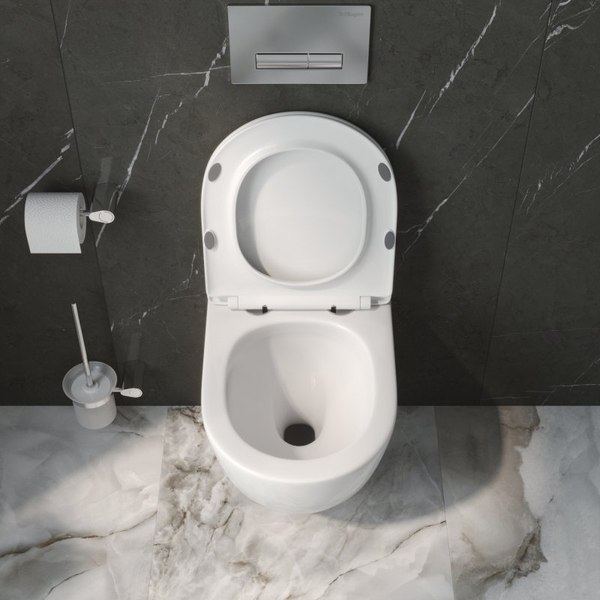 Унитаз подвесной с инсталляцией BelBagno BB5177CH-TOR/SC/BB026/BB081CR (с сиденьем)