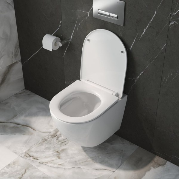 Унитаз подвесной с инсталляцией BelBagno BB5177CH-TOR/SC/BB026/BB081CR (с сиденьем)