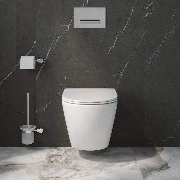 Унитаз подвесной с инсталляцией BelBagno BB5177CH-TOR/SC/BB026/BB081CR (с сиденьем)