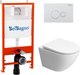 Унитаз подвесной с инсталляцией BelBagno BB5177CH-TOR/SC/BB026/BB082BL (с сиденьем) - 