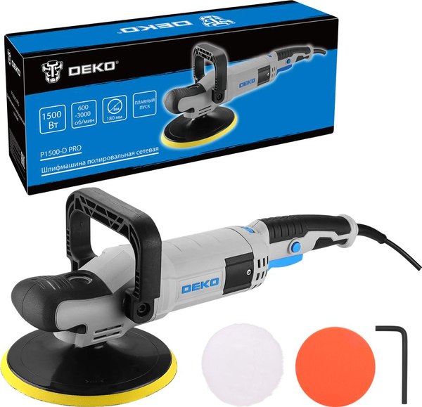 Профессиональная полировальная машина Deko P1500-D Pro / 083-1050