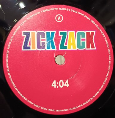 Виниловая пластинка Universal Music Rammstein - Zick Zack 7” (0602445312795)