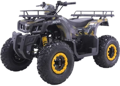 Квадроцикл Motax Grizlik T200 (черный/желтый камуфляж) - 