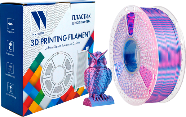 Пластик для 3D-печати NV Print NV-3D-SILK-PLA-P-RED-BLUE
