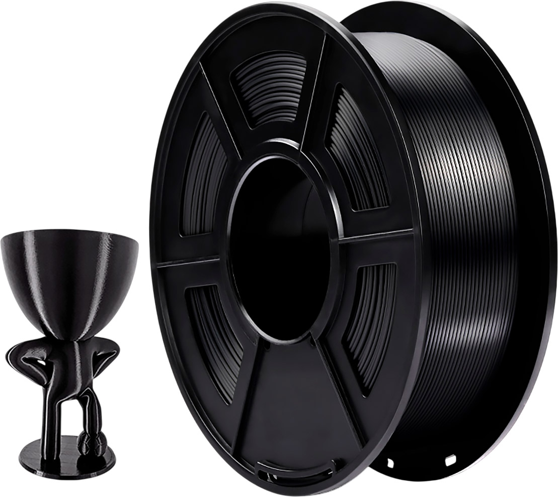 Пластик для 3D-печати NV Print NV-3D-SILK-PLA-P-BLACK (1.75мм, 1кг, черный)