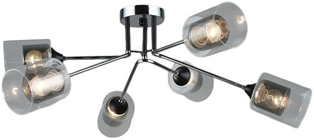 Потолочный светильник Mirastyle SX-N-2193/6 BK+CH