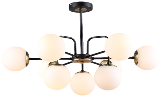 Потолочный светильник Mirastyle SX-N-36344/9 BK+COP