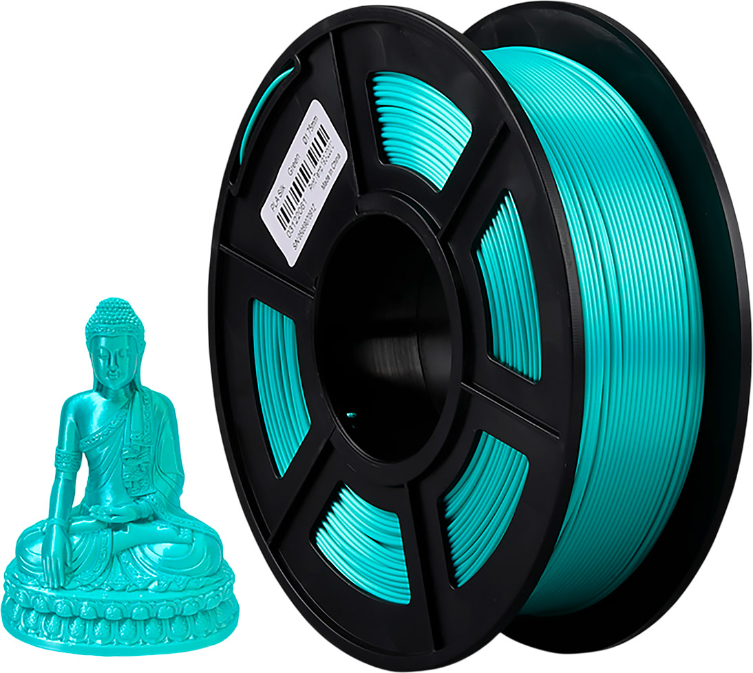 Пластик для 3D-печати NV Print NV-3D-SILK-PLA-P-GREEN (1.75мм, 1кг, зеленый)