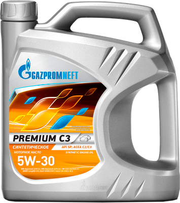 Моторное масло Gazpromneft Premium C3 5W30 / 253142283 (5л) - 