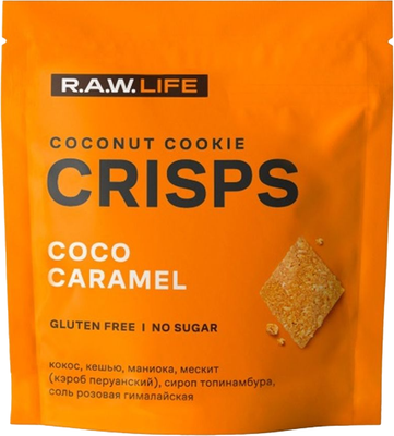 

Протеиновое печенье, Crisps Coco Caramel Крекер Кокос-кэроб