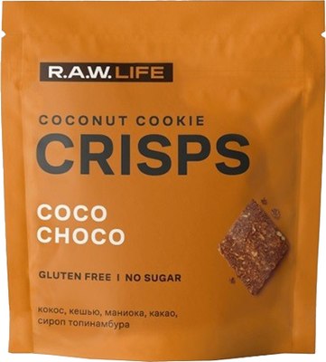 

Протеиновое печенье, Crisps Choco Крекр Кокос - Шоколад