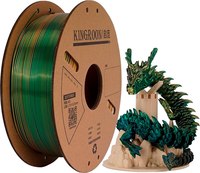 Пластик для 3D-печати Kingroon PLA Tri Color Silk 1.75мм / NSC031 (1кг, Golden-Green-Black) - 