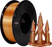 Пластик для 3D-печати Kingroon PLA Tri Color Silk 1.75мм / HC124 (1кг, Golden-Silver-Copper) - 