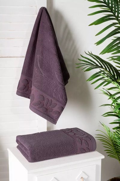 Полотенце Arya Laurel 70x140 / 8680943253699 (сливовый)