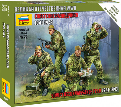 Сборная модель Звезда Советские разведчики 1941-43гг / 6137 -