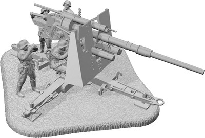 Сборная модель Звезда Немецкое зенитное орудие FLAK-36 с расчетом / 6158 -