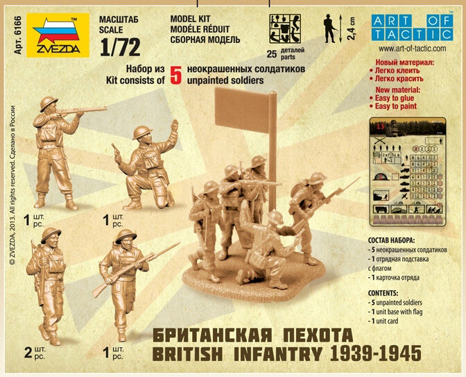 Сборная модель Звезда Британская пехота / 6166 — фото 2