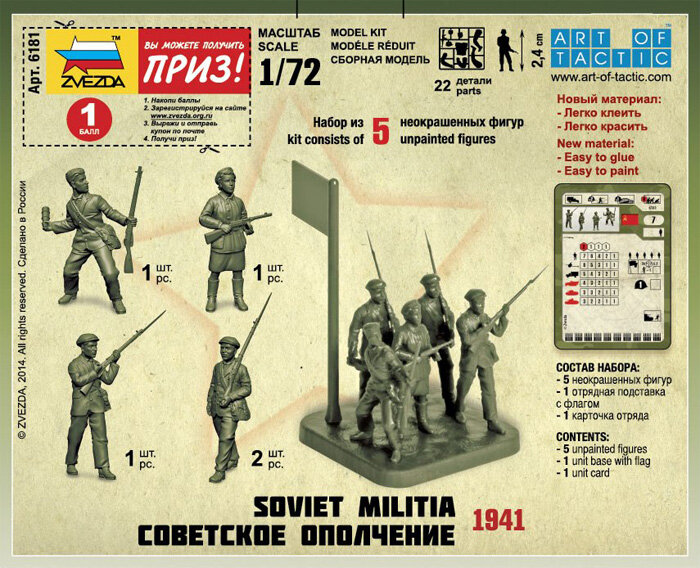 Сборная модель Звезда Советское ополчение / 6181 — фото 2