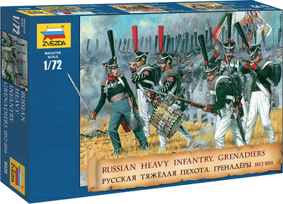 Сборная модель Звезда Русские гренадеры 1812 гг / 8020 - 