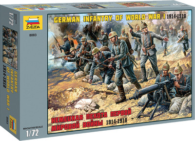 Сборная модель Звезда Немецкая пехота Первой мировой войны 1914-18гг / 8083 - 